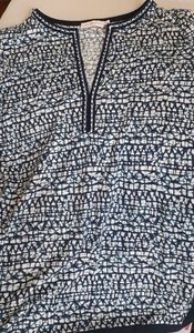 Tory Burch-Navy Embellished Linen Tunic-Small, GUC